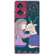 Чехол BoxFace Motorola Edge 50 Fusion Girl and deer