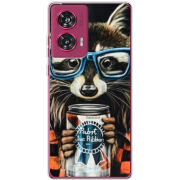 Чехол BoxFace Motorola Edge 50 Fusion Енот с банкой