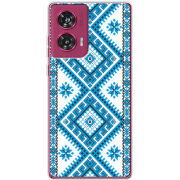Чехол BoxFace Motorola Edge 50 Fusion Блакитний Орнамент