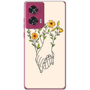 Чехол BoxFace Motorola Edge 50 Fusion Flower Hands