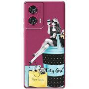 Прозрачный чехол BoxFace Motorola Edge 50 Fusion City Girl