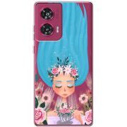 Прозрачный чехол BoxFace Motorola Edge 50 Fusion Blue Hair