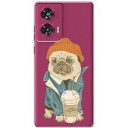 Прозрачный чехол BoxFace Motorola Edge 50 Fusion Dog Coffeeman