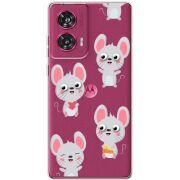 Прозрачный чехол BoxFace Motorola Edge 50 Fusion с 3D-глазками Mouse
