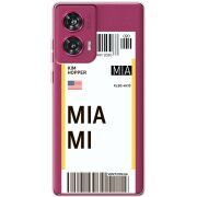 Прозрачный чехол BoxFace Motorola Edge 50 Fusion Ticket Miami