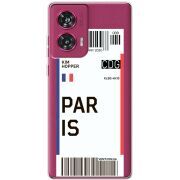 Прозрачный чехол BoxFace Motorola Edge 50 Fusion Ticket Paris