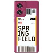 Прозрачный чехол BoxFace Motorola Edge 50 Fusion Ticket Springfield