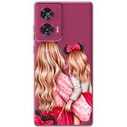 Прозрачный чехол BoxFace Motorola Edge 50 Fusion Mouse Girls