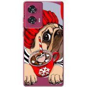 Прозрачный чехол BoxFace Motorola Edge 50 Fusion Winter Puggy