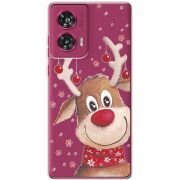 Прозрачный чехол BoxFace Motorola Edge 50 Fusion Winter Deer