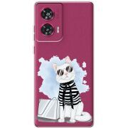 Прозрачный чехол BoxFace Motorola Edge 50 Fusion Cat Style