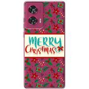 Прозрачный чехол BoxFace Motorola Edge 50 Fusion Vintage Christmas Pattern