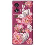 Прозрачный чехол BoxFace Motorola Edge 50 Fusion Peony Watercolor Style