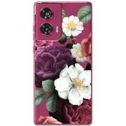 Прозрачный чехол BoxFace Motorola Edge 50 Fusion Floral Dark Dreams