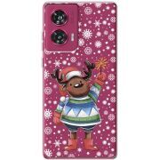 Прозрачный чехол BoxFace Motorola Edge 50 Fusion Christmas Deer with Snow