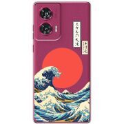 Прозрачный чехол BoxFace Motorola Edge 50 Fusion Большая волна в Канагаве