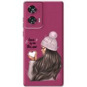 Прозрачный чехол BoxFace Motorola Edge 50 Fusion love is in the air