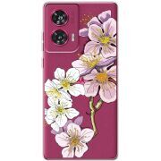 Прозрачный чехол BoxFace Motorola Edge 50 Fusion Cherry Blossom