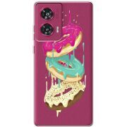 Прозрачный чехол BoxFace Motorola Edge 50 Fusion Donuts