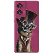 Прозрачный чехол BoxFace Motorola Edge 50 Fusion Steampunk Cat