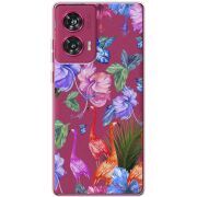 Прозрачный чехол BoxFace Motorola Edge 50 Fusion Flamingo