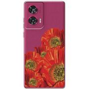 Прозрачный чехол BoxFace Motorola Edge 50 Fusion Red Poppies