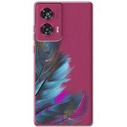 Прозрачный чехол BoxFace Motorola Edge 50 Fusion Feathers