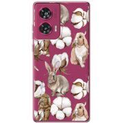 Прозрачный чехол BoxFace Motorola Edge 50 Fusion Cotton and Rabbits