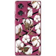 Прозрачный чехол BoxFace Motorola Edge 50 Fusion Cotton flowers