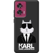 Черный чехол BoxFace Motorola Edge 50 Fusion Cat in Black