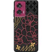 Черный чехол BoxFace Motorola Edge 50 Fusion FranceFlowers
