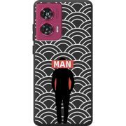 Черный чехол BoxFace Motorola Edge 50 Fusion Man Pattern
