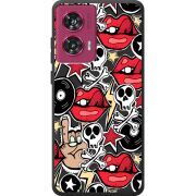 Черный чехол BoxFace Motorola Edge 50 Fusion Rock Graffiti