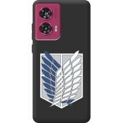 Черный чехол BoxFace Motorola Edge 50 Fusion Атака Титанов Крылья Свободы