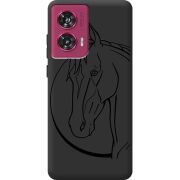 Черный чехол BoxFace Motorola Edge 50 Fusion Horse