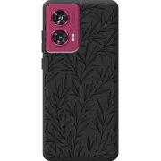 Черный чехол BoxFace Motorola Edge 50 Fusion Leaves