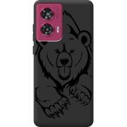 Черный чехол BoxFace Motorola Edge 50 Fusion Grizzly Bear