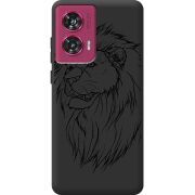 Черный чехол BoxFace Motorola Edge 50 Fusion Lion