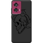 Черный чехол BoxFace Motorola Edge 50 Fusion Skull and Roses