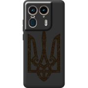 Черный чехол BoxFace Motorola Edge 50 Ultra Ukrainian Trident