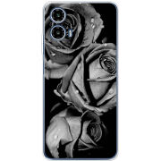 Чехол BoxFace Motorola G34 Black and White Roses