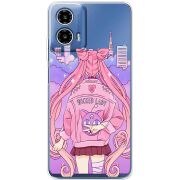 Прозрачный чехол BoxFace Motorola G34 Wiked Lady