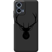 Черный чехол BoxFace Motorola G34 Deer