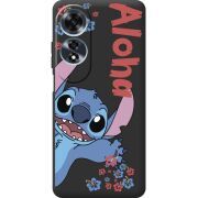 Черный чехол BoxFace OPPO A60 Гавайський гість Stich