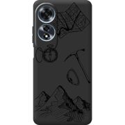 Черный чехол BoxFace OPPO A60 Mountains