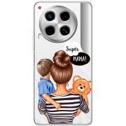 Прозрачный чехол BoxFace Tecno Camon 30 Super Mama and Son