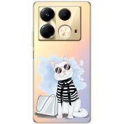 Прозрачный чехол BoxFace Infinix Note 40 4G Cat Style
