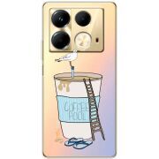 Прозрачный чехол BoxFace Infinix Note 40 4G Segull in Cofee Pool