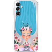 Прозрачный чехол BoxFace Samsung Galaxy M35 (M356) Blue Hair