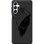 Черный чехол BoxFace Samsung Galaxy M35 (M356) Wolf and Raven